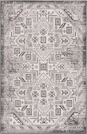 Charcoal Gray 5' 3 x 8' Outdoor Aztec Rectangle Area Rug Weather Resistant for Patio, Deck, Terrace, Balcony, Porch 100% Polypropylene Traditional Carpet Mat for Sale at Rug Engine