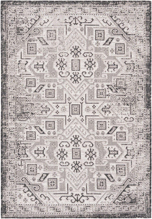 Charcoal Gray 4' 1 x 6' 1 Outdoor Aztec Rectangle Area Rug Weather Resistant for Patio, Deck, Terrace, Balcony, Porch 100% Polypropylene Traditional Carpet Mat for Sale at Rug Engine