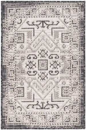 Charcoal Gray 2' x 3' 1 Outdoor Aztec Rectangle Area Rug Weather Resistant for Patio, Deck, Terrace, Balcony, Porch 100% Polypropylene Traditional Carpet Mat for Sale at Rug Engine