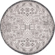 Charcoal Gray 3' 1 x 3' 1 Outdoor Aztec Round Area Rug Weather Resistant for Patio, Deck, Terrace, Balcony, Porch 100% Polypropylene Traditional Carpet Mat for Sale at Rug Engine