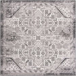 Charcoal Gray 10' x 10' Outdoor Aztec Square Area Rug Weather Resistant for Patio, Deck, Terrace, Balcony, Porch 100% Polypropylene Traditional Carpet Mat for Sale at Rug Engine