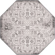 Charcoal Gray 7' 10 x 7' 10 Outdoor Aztec Octagon Area Rug Weather Resistant for Patio, Deck, Terrace, Balcony, Porch 100% Polypropylene Traditional Carpet Mat for Sale at Rug Engine