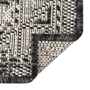 Charcoal Gray 5' 3 x 5' 3 Outdoor Aztec Octagon Area Rug Weather Resistant for Patio, Deck, Terrace, Balcony, Porch 100% Polypropylene Traditional Carpet Mat for Sale at Rug Engine