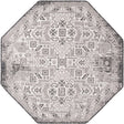 Charcoal Gray 5' 3 x 5' 3 Outdoor Aztec Octagon Area Rug Weather Resistant for Patio, Deck, Terrace, Balcony, Porch 100% Polypropylene Traditional Carpet Mat for Sale at Rug Engine