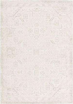 Light Gray 7' 1 x 10' Outdoor Aztec Rectangle Area Rug Weather Resistant for Patio, Deck, Terrace, Balcony, Porch 100% Polypropylene Traditional Carpet Mat for Sale at Rug Engine