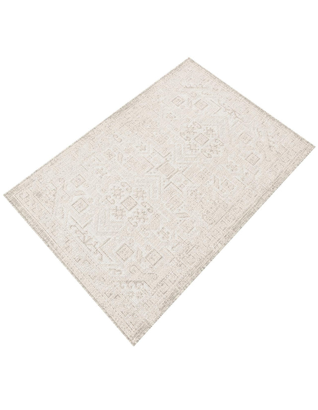 Light Gray 3' 1 x 5' 3 Outdoor Aztec Rectangle Area Rug Weather Resistant for Patio, Deck, Terrace, Balcony, Porch 100% Polypropylene Traditional Carpet Mat for Sale at Rug Engine
