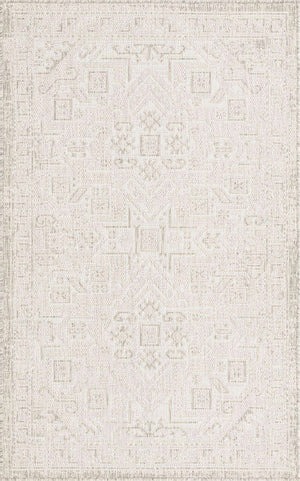 Light Gray 3' 1 x 5' 3 Outdoor Aztec Rectangle Area Rug Weather Resistant for Patio, Deck, Terrace, Balcony, Porch 100% Polypropylene Traditional Carpet Mat for Sale at Rug Engine