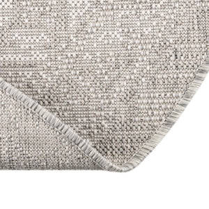 Light Gray 5' 3 x 5' 3 Outdoor Aztec Round Area Rug Weather Resistant for Patio, Deck, Terrace, Balcony, Porch 100% Polypropylene Traditional Carpet Mat for Sale at Rug Engine