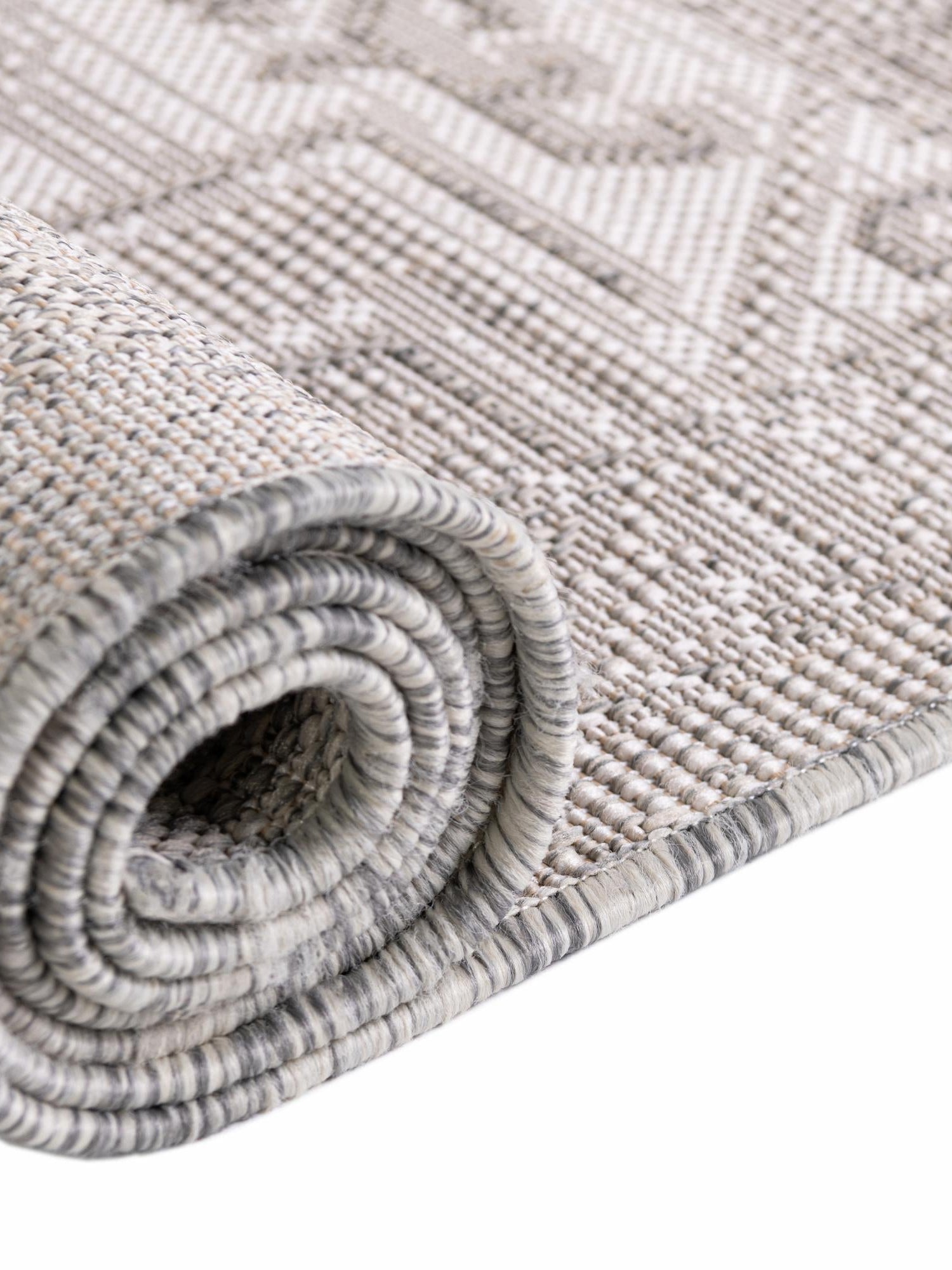 Light Gray 10' x 10' Outdoor Aztec Round Area Rug Weather Resistant for Patio, Deck, Terrace, Balcony, Porch 100% Polypropylene Traditional Carpet Mat for Sale at Rug Engine