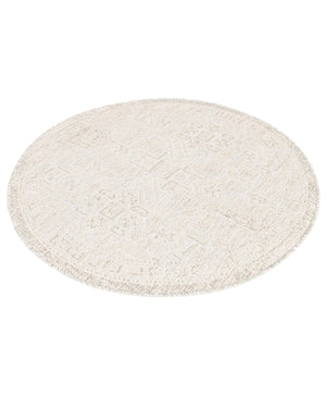 Light Gray 4' 1 x 4' 1 Outdoor Aztec Round Area Rug Weather Resistant for Patio, Deck, Terrace, Balcony, Porch 100% Polypropylene Traditional Carpet Mat for Sale at Rug Engine