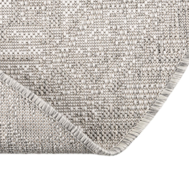 Light Gray 7' 10 x 10' Outdoor Aztec Oval Area Rug Weather Resistant for Patio, Deck, Terrace, Balcony, Porch 100% Polypropylene Traditional Carpet Mat for Sale at Rug Engine