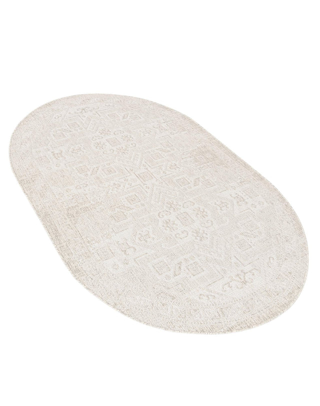 Light Gray 5' 3 x 8' Outdoor Aztec Oval Area Rug Weather Resistant for Patio, Deck, Terrace, Balcony, Porch 100% Polypropylene Traditional Carpet Mat for Sale at Rug Engine