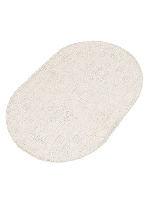 Light Gray 3' 1 x 5' 3 Outdoor Aztec Oval Area Rug Weather Resistant for Patio, Deck, Terrace, Balcony, Porch 100% Polypropylene Traditional Carpet Mat for Sale at Rug Engine