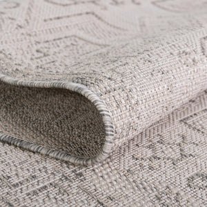 Light Gray 7' 10 x 7' 10 Outdoor Aztec Octagon Area Rug Weather Resistant for Patio, Deck, Terrace, Balcony, Porch 100% Polypropylene Traditional Carpet Mat for Sale at Rug Engine