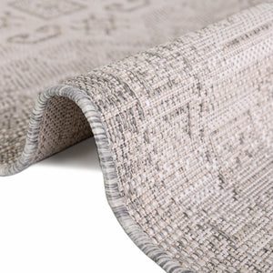 Light Gray 5' 3 x 5' 3 Outdoor Aztec Octagon Area Rug Weather Resistant for Patio, Deck, Terrace, Balcony, Porch 100% Polypropylene Traditional Carpet Mat for Sale at Rug Engine