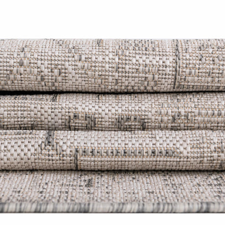 Light Gray 5' 3 x 5' 3 Outdoor Aztec Octagon Area Rug Weather Resistant for Patio, Deck, Terrace, Balcony, Porch 100% Polypropylene Traditional Carpet Mat for Sale at Rug Engine