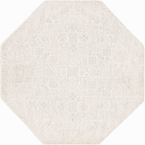 Light Gray 5' 3 x 5' 3 Outdoor Aztec Octagon Area Rug Weather Resistant for Patio, Deck, Terrace, Balcony, Porch 100% Polypropylene Traditional Carpet Mat for Sale at Rug Engine