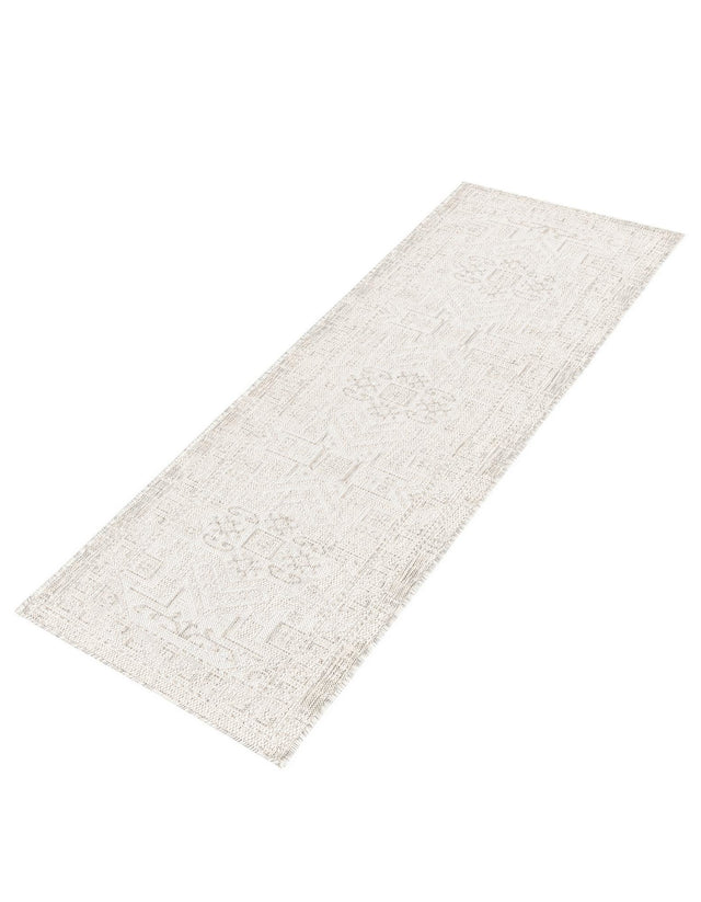 Light Gray 2' x 8' Outdoor Aztec Runner Area Rug Weather Resistant for Patio, Deck, Terrace, Balcony, Porch 100% Polypropylene Traditional Carpet Mat for Sale at Rug Engine