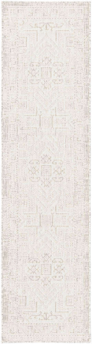 Light Gray 2' x 8' Outdoor Aztec Runner Area Rug Weather Resistant for Patio, Deck, Terrace, Balcony, Porch 100% Polypropylene Traditional Carpet Mat for Sale at Rug Engine