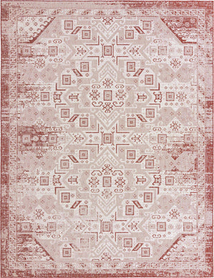 Rust Red 10' x 13' 1 Outdoor Aztec Rectangle Area Rug Weather Resistant for Patio, Deck, Terrace, Balcony, Porch 100% Polypropylene Traditional Carpet Mat for Sale at Rug Engine