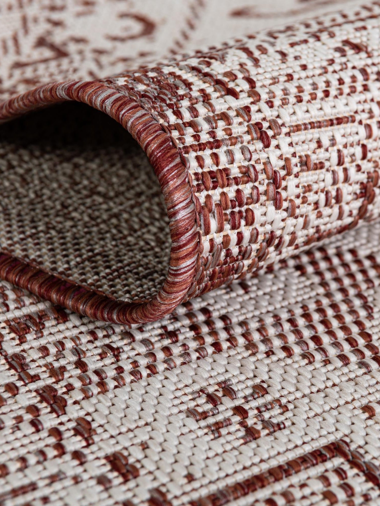 Rust Red 4' 1 x 6' 1 Outdoor Aztec Rectangle Area Rug Weather Resistant for Patio, Deck, Terrace, Balcony, Porch 100% Polypropylene Traditional Carpet Mat for Sale at Rug Engine