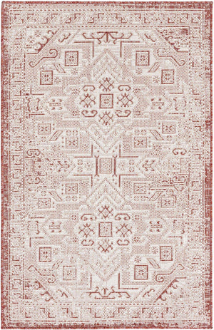 Rust Red 3' 1 x 5' 3 Outdoor Aztec Rectangle Area Rug Weather Resistant for Patio, Deck, Terrace, Balcony, Porch 100% Polypropylene Traditional Carpet Mat for Sale at Rug Engine