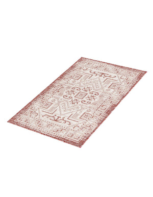Rust Red 2' x 3' 1 Outdoor Aztec Rectangle Area Rug Weather Resistant for Patio, Deck, Terrace, Balcony, Porch 100% Polypropylene Traditional Carpet Mat for Sale at Rug Engine