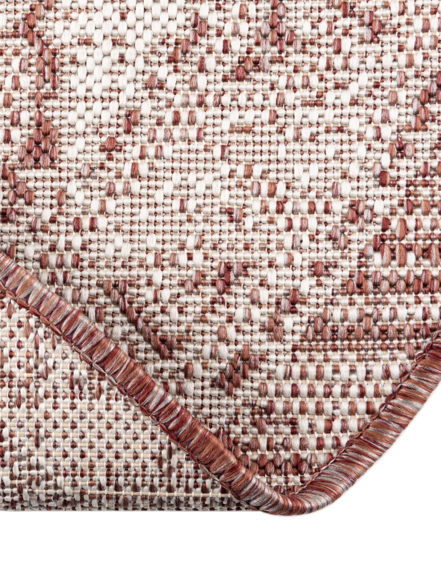 Rust Red 4' 1 x 4' 1 Outdoor Aztec Round Area Rug Weather Resistant for Patio, Deck, Terrace, Balcony, Porch 100% Polypropylene Traditional Carpet Mat for Sale at Rug Engine