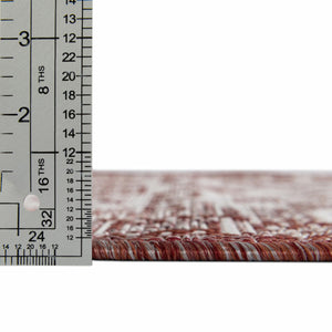 Rust Red 5' 3 x 5' 3 Outdoor Aztec Square Area Rug Weather Resistant for Patio, Deck, Terrace, Balcony, Porch 100% Polypropylene Traditional Carpet Mat for Sale at Rug Engine