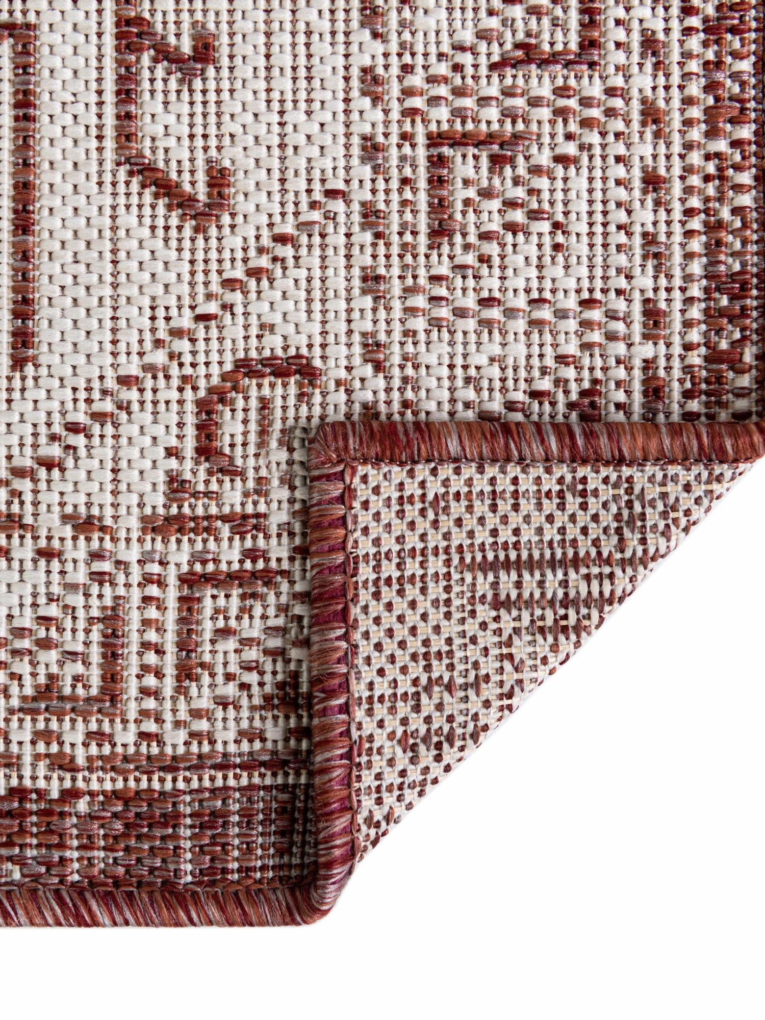 Rust Red 2' x 8' Outdoor Aztec Runner Area Rug Weather Resistant for Patio, Deck, Terrace, Balcony, Porch 100% Polypropylene Traditional Carpet Mat for Sale at Rug Engine