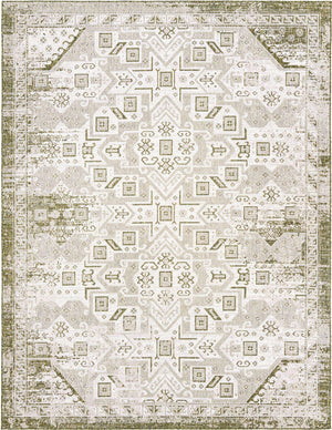 Green 10' x 13' 1 Outdoor Aztec Rectangle Area Rug Weather Resistant for Patio, Deck, Terrace, Balcony, Porch 100% Polypropylene Traditional Carpet Mat for Sale at Rug Engine