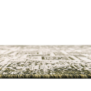 Green 10' x 13' 1 Outdoor Aztec Rectangle Area Rug Weather Resistant for Patio, Deck, Terrace, Balcony, Porch 100% Polypropylene Traditional Carpet Mat for Sale at Rug Engine