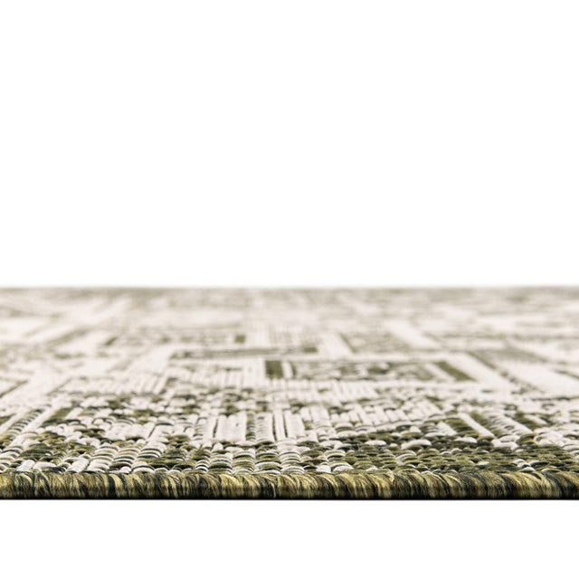 Green 10' x 13' 1 Outdoor Aztec Rectangle Area Rug Weather Resistant for Patio, Deck, Terrace, Balcony, Porch 100% Polypropylene Traditional Carpet Mat for Sale at Rug Engine