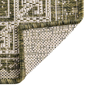 Green 10' x 13' 1 Outdoor Aztec Rectangle Area Rug Weather Resistant for Patio, Deck, Terrace, Balcony, Porch 100% Polypropylene Traditional Carpet Mat for Sale at Rug Engine