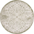 Green 10' x 10' Outdoor Aztec Round Area Rug Weather Resistant for Patio, Deck, Terrace, Balcony, Porch 100% Polypropylene Traditional Carpet Mat for Sale at Rug Engine