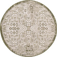 Green 4' 1 x 4' 1 Outdoor Aztec Round Area Rug Weather Resistant for Patio, Deck, Terrace, Balcony, Porch 100% Polypropylene Traditional Carpet Mat for Sale at Rug Engine