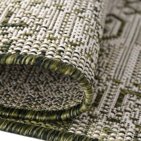 Green 7' 10 x 7' 10 Outdoor Aztec Octagon Area Rug Weather Resistant for Patio, Deck, Terrace, Balcony, Porch 100% Polypropylene Traditional Carpet Mat for Sale at Rug Engine
