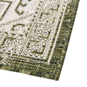 Green 7' 10 x 7' 10 Outdoor Aztec Octagon Area Rug Weather Resistant for Patio, Deck, Terrace, Balcony, Porch 100% Polypropylene Traditional Carpet Mat for Sale at Rug Engine