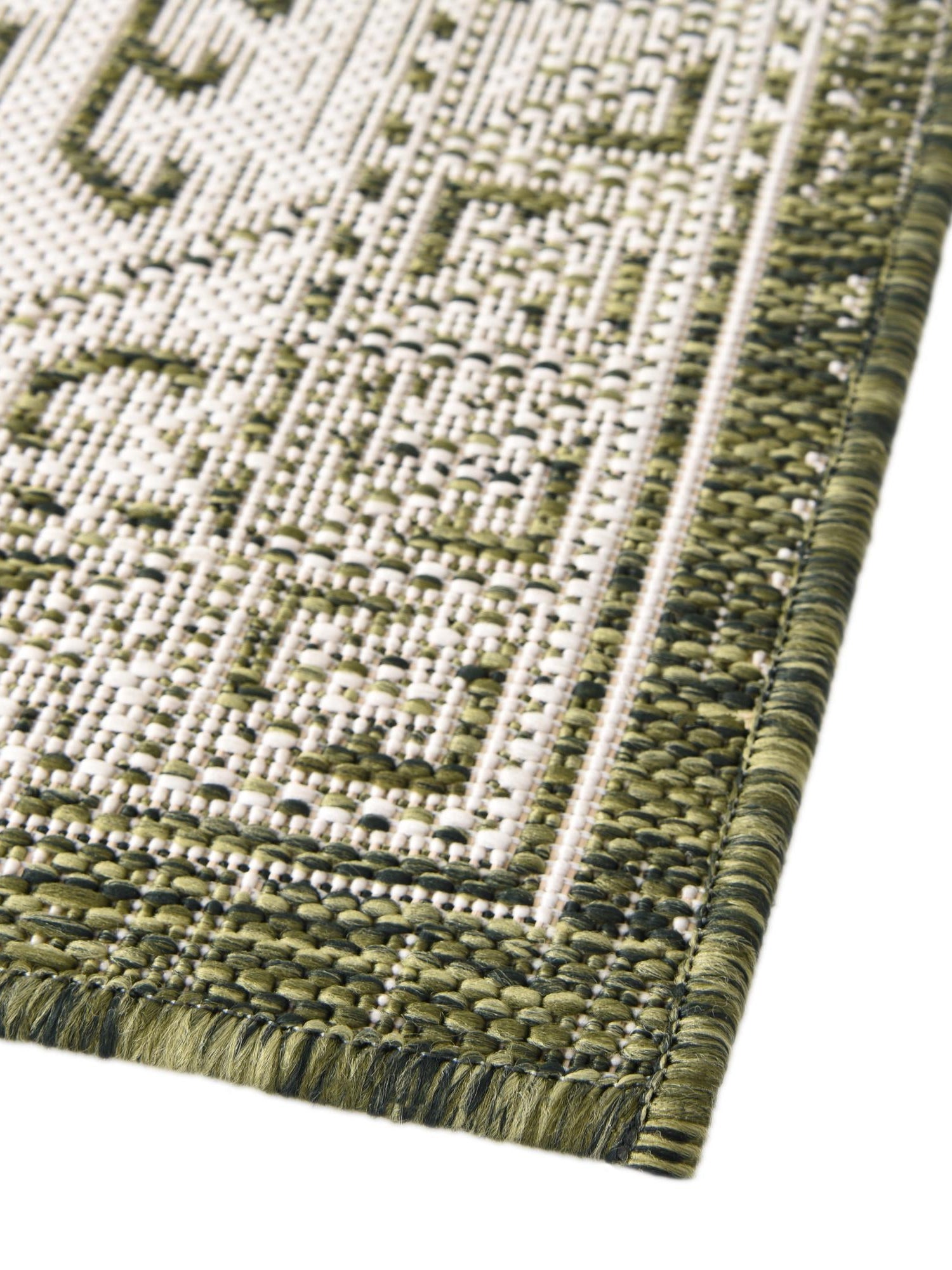 Green 5' 3 x 5' 3 Outdoor Aztec Octagon Area Rug Weather Resistant for Patio, Deck, Terrace, Balcony, Porch 100% Polypropylene Traditional Carpet Mat for Sale at Rug Engine