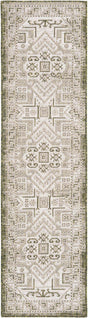 Green 2' x 8' Outdoor Aztec Runner Area Rug Weather Resistant for Patio, Deck, Terrace, Balcony, Porch 100% Polypropylene Traditional Carpet Mat for Sale at Rug Engine