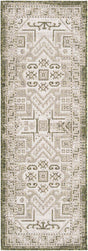 Green 2' x 6' 1 Outdoor Aztec Runner Area Rug Weather Resistant for Patio, Deck, Terrace, Balcony, Porch 100% Polypropylene Traditional Carpet Mat for Sale at Rug Engine