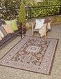 Brown 1' 4 x 1' 4 Outdoor Aztec Sample Area Rug Weather Resistant for Patio, Deck, Terrace, Balcony, Porch 100% Polypropylene Traditional Carpet Mat for Sale at Rug Engine