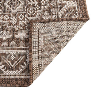 Brown 5' 3 x 5' 3 Outdoor Aztec Square Area Rug Weather Resistant for Patio, Deck, Terrace, Balcony, Porch 100% Polypropylene Traditional Carpet Mat for Sale at Rug Engine