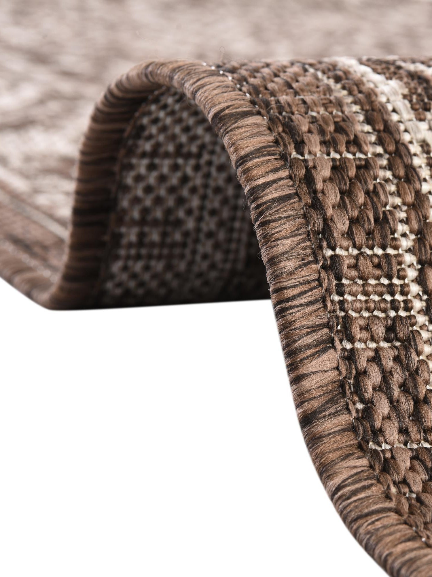 Brown 13' 1 x 13' 1 Outdoor Aztec Square Area Rug Weather Resistant for Patio, Deck, Terrace, Balcony, Porch 100% Polypropylene Traditional Carpet Mat for Sale at Rug Engine
