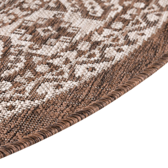 Brown 3' 1 x 5' 3 Outdoor Aztec Oval Area Rug Weather Resistant for Patio, Deck, Terrace, Balcony, Porch 100% Polypropylene Traditional Carpet Mat for Sale at Rug Engine