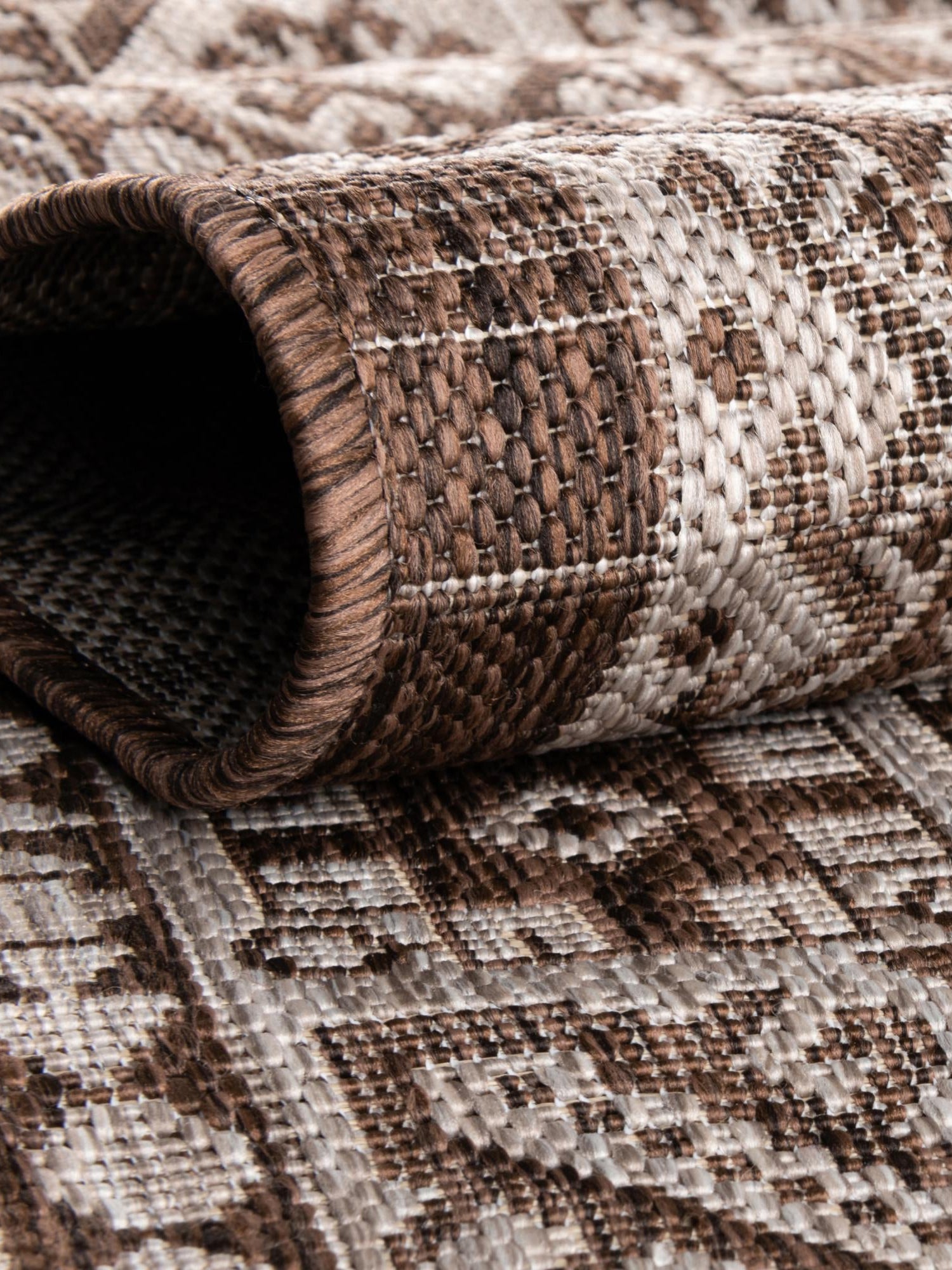 Brown 5' 3 x 5' 3 Outdoor Aztec Octagon Area Rug Weather Resistant for Patio, Deck, Terrace, Balcony, Porch 100% Polypropylene Traditional Carpet Mat for Sale at Rug Engine
