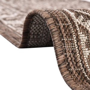 Brown 5' 3 x 5' 3 Outdoor Aztec Octagon Area Rug Weather Resistant for Patio, Deck, Terrace, Balcony, Porch 100% Polypropylene Traditional Carpet Mat for Sale at Rug Engine
