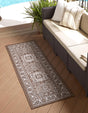 Brown 2' 7 x 12' Outdoor Aztec Runner Area Rug Weather Resistant for Patio, Deck, Terrace, Balcony, Porch 100% Polypropylene Traditional Carpet Mat for Sale at Rug Engine