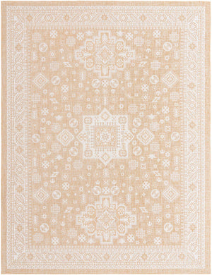 Natural 10' x 13' 1 Outdoor Aztec Rectangle Area Rug Weather Resistant for Patio, Deck, Terrace, Balcony, Porch 100% Polypropylene Traditional Carpet Mat for Sale at Rug Engine