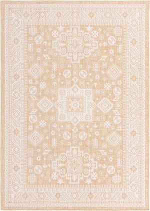 Natural 7' 10 x 11' Outdoor Aztec Rectangle Area Rug Weather Resistant for Patio, Deck, Terrace, Balcony, Porch 100% Polypropylene Traditional Carpet Mat for Sale at Rug Engine